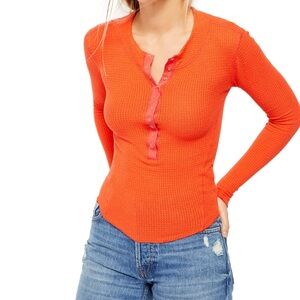 Free People One Of The Girls Henley Size M